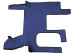 Geschikt voor MAN*: TGX (2007-2017) Standard Line, vloermattenset, automatisch, twee laden - blauw, kunstleder