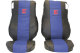 Fits DAF*: XF106 EURO6 (2013-...) HollandLine Seat Covers Complete leatherette blue