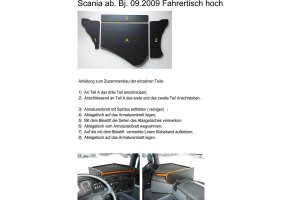 Geschikt voor Scania*: R2 &amp; R3 chauffeurstafel hoog