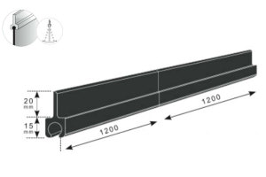 SET fastening strips black truck strainer (2 x 1.20 m)