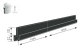 SET monteringslister svart för stänkskärmar till lastbilar (2x1,20m)