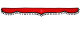Lkw Gardinenset 5 teilig, inkl Borde rot schwarz Länge 110 cm TS Logo
