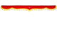 Lkw Gardinenset 5 teilig, inkl Borde rot gelb Länge 90 cm TS Logo