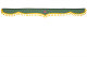 Lkw Gardinenset 5 teilig, inkl Borde grün gelb Länge 90 cm TS Logo
