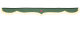 Lkw Gardinenset 5 teilig, inkl Borde grün beige Länge 90 cm TS Logo