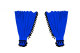 Lkw Gardinenset 5 teilig, inkl Borde blau schwarz Länge 90 cm TS Logo