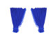 Lkw Gardinenset 5 teilig, inkl Borde blau blau Länge 90 cm TS Logo