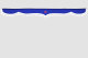Lkw Gardinenset 5 teilig, inkl Borde blau weiss Länge 90 cm TS Logo