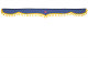 Lkw Gardinenset 5 teilig, inkl Borde dunkelblau gelb Länge 90 cm TS Logo