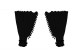 Lkw Gardinenset 5 teilig, inkl Borde schwarz schwarz Länge 110 cm TS Logo