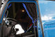 Lkw Gardinenset 5 teilig, inkl Borde schwarz blau Länge 90 cm TS Logo