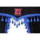 Set di tende Lorry 5 pezzi, incl. mensole nero blu Lunghezza 90 cm TS Logo