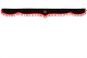 Lkw Gardinenset 5 teilig, inkl Borde schwarz rot Länge 90 cm TS Logo