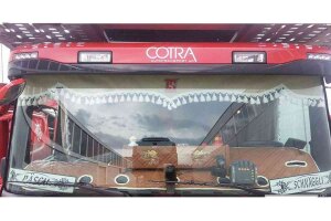 Lkw Gardinenset 11 teilig, inkl Borde