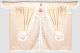 Truck curtain set 11 pieces, incl. shelves beige white Length of curtains 90 cm, bed curtain 150 cm TS Logo