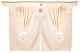 Truck curtain set 11 pieces, incl. shelves beige beige Length of curtains 110 cm, bed curtain 150 cm TS Logo