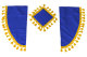 Lkw Gardinenset 11 teilig, inkl Borde blau gelb Länge Gardinen 90 cm, Bettvorhang 150 cm TS Logo