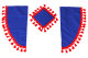 Lorry gardinset 11 delar, inkl. hyllor blå röd Gardiner 90 cm, sänggardin 150 cm TS-logotyp