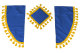 Set di tende Lorry 11 pezzi, incl. ripiani blu scuro giallo Lunghezza tende 90 cm, tenda letto 150 cm TS Logo