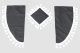Lkw Gardinenset 11 teilig, inkl Borde grau weiss Länge Gardinen 110 cm, Bettvorhang 150 cm TS Logo