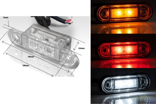 LED downlight as grille lamp or side marker lamp