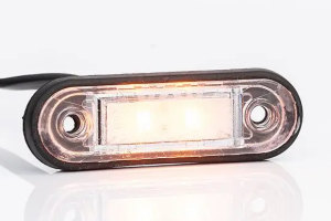 LED inf&auml;lld belysning, orange sidomarkeringslampa med QS 075-kontakt