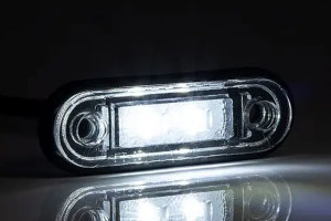 LED Einbauleuchte, Begrenzungsleuchte Weiß mit Kabel