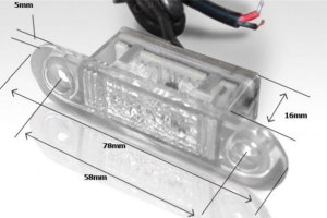 LED Recessed Luminaire, Marker Light White with Cable