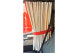 Suede-look truck window curtains 4-piece, with imitation leather edge beige red* Length 95 cm