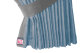 Suede-look truck window curtains 4-piece, with imitation leather edge light blue grey Length 110 cm