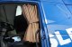 Suède-look vrachtwagen-raamgordijnen 4-delig, met imitatieleren rand karamel karamel Lengte 95 cm