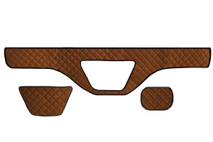 Geschikt voor DAF*: XF106 (2013-...) HollandLine dashboardhoes - bruin, kunstleer