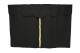 Truck bed curtains, suede look, imitation leather edge, strong darkening effect anthracite-black beige* Länge149 cm