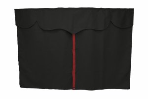 Lkw Bettgardinen, Wildlederoptik, Kunstlederkante, stark abdunkelnd anthrazit-schwarz bordeaux L&auml;nge149 cm
