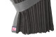 Gardiner för lastbilsflak, mockalook, kant i läderimitation, kraftigt mörkläggande effekt antracit-svart grå Längd149 cm
