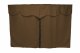 Truck bed curtains, suede look, imitation leather edge, strong darkening effect dark brown black* Länge149 cm