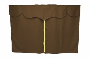 Truck bed curtains, suede look, imitation leather edge, strong darkening effect dark brown beige* L&auml;nge149 cm