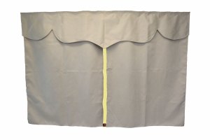 Truck bed curtains, suede look, imitation leather edge, strong darkening effect beige beige* L&auml;nge149 cm