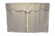Truck bed curtains, suede look, imitation leather edge, strong darkening effect beige beige* Länge149 cm