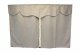 Gardiner för lastbilsflak, mockalook, kant i läderimitation, kraftigt mörkläggande effekt Beige vit Längd149 cm