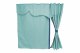 Truck bed curtains, suede look, imitation leather edge, strong darkening effect light blue blue* Länge149 cm