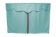 Truck bed curtains, suede look, imitation leather edge, strong darkening effect light blue bordeaux Länge149 cm