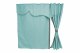 Truck bed curtains, suede look, imitation leather edge, strong darkening effect light blue grey Länge149 cm