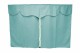 Truck bed curtains, suede look, imitation leather edge, strong darkening effect light blue white Länge149 cm