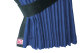 Lkw Bettgardinen, Wildlederoptik, Kunstlederkante, stark abdunkelnd dunkelblau schwarz* Länge149 cm