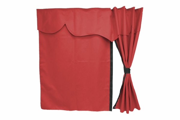 Truck bed curtains, suede look, imitation leather edge, strong darkening effect bordeaux black* Länge149 cm