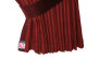 Truck bed curtains, suede look, imitation leather edge, strong darkening effect bordeaux bordeaux Länge149 cm