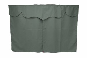Truck bed curtains, suede look, imitation leather edge, strong darkening effect grey grey L&auml;nge149 cm