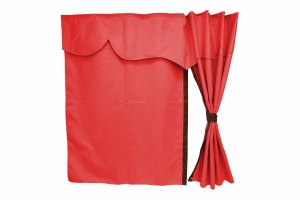 Truck bed curtains, suede look, imitation leather edge, strong darkening effect red brown* Länge149 cm
