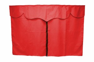 Lkw Bettgardinen, Wildlederoptik, Kunstlederkante, stark abdunkelnd rot braun* L&auml;nge149 cm